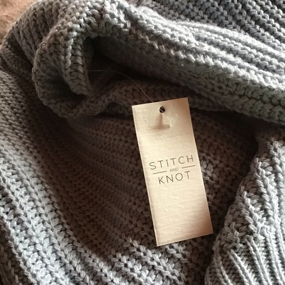 Stitch And Knot Boutique Brand V-Neck Button Front Blue Cardigan Sweater Size XL - Picture 8 of 10